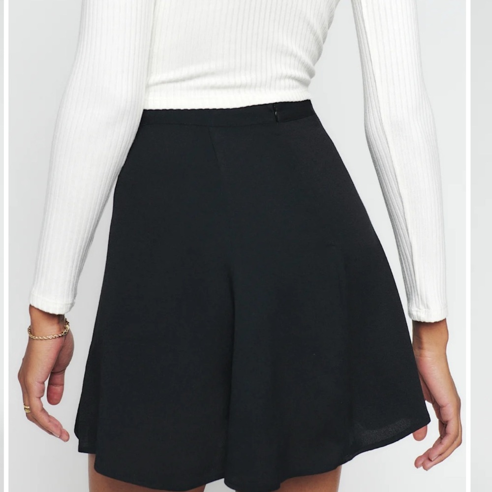Reformation Black Mini Skirt